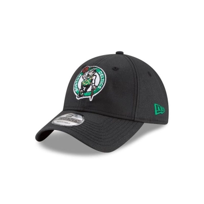 Boston Celtics Gorra | New Era NBA Waxed Canvas 9twenty Adjustable Cap Mexico - Negros